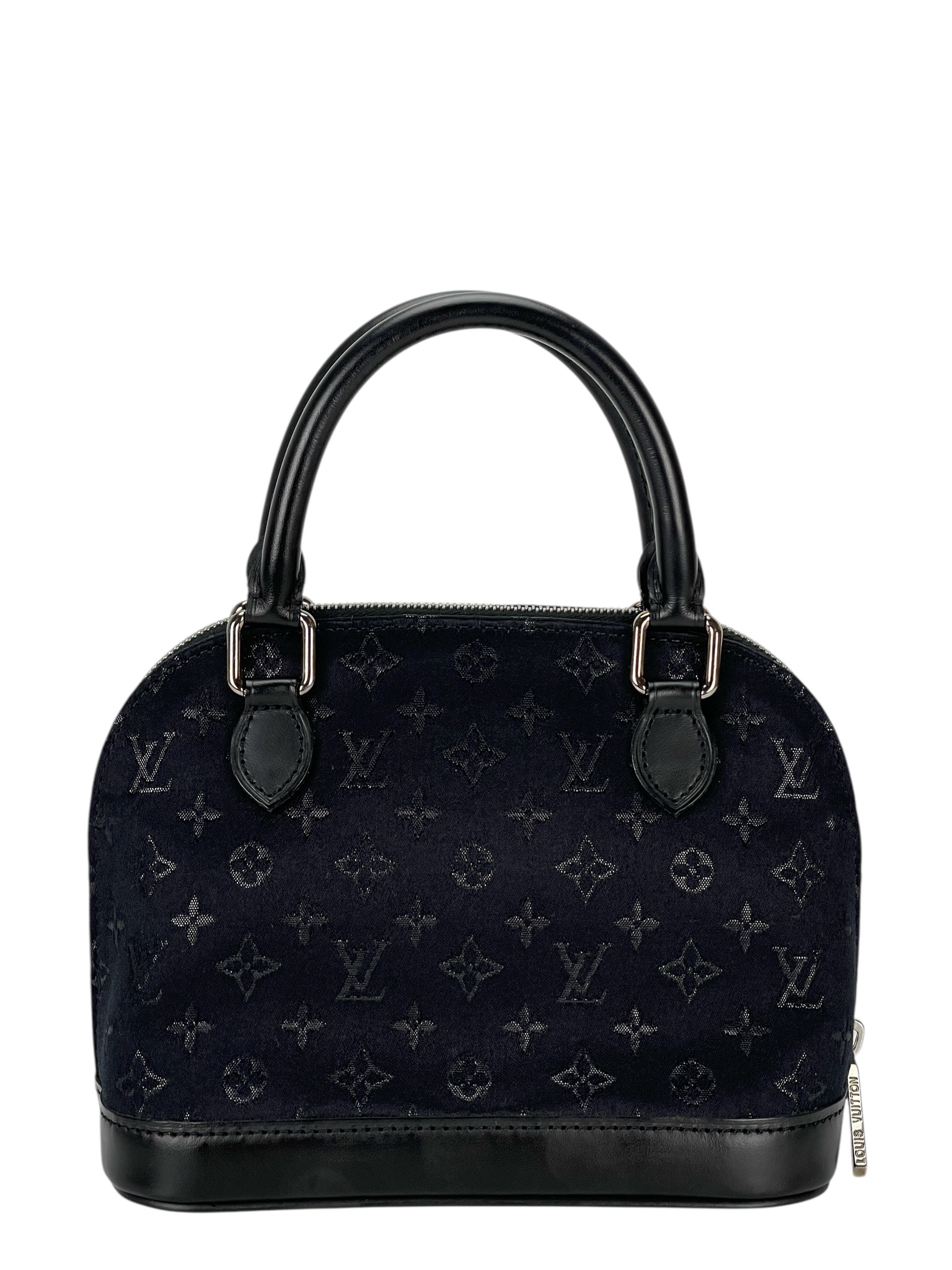 LOUIS VUITTON - Noir Satin Monogram Mini Alma Handbag M92146