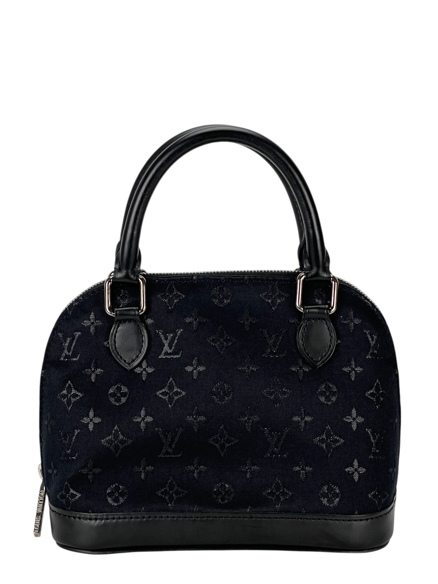 LOUIS VUITTON - Noir Satin Monogram Mini Alma Handbag M92146