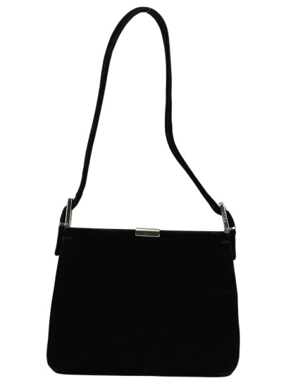 FENDI - Black Velvet Clasp Shoulder Bag