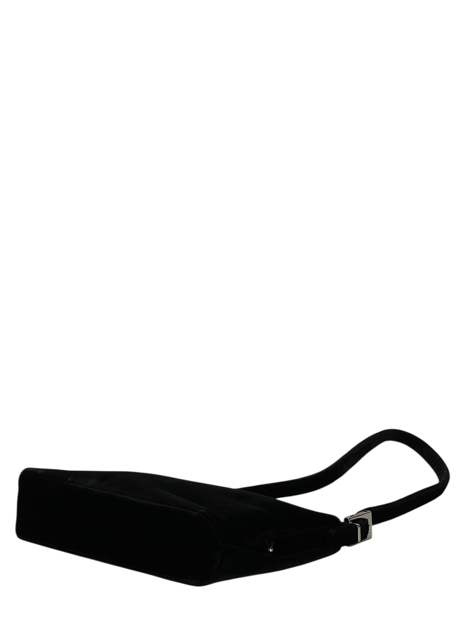 FENDI - Black Velvet Clasp Shoulder Bag