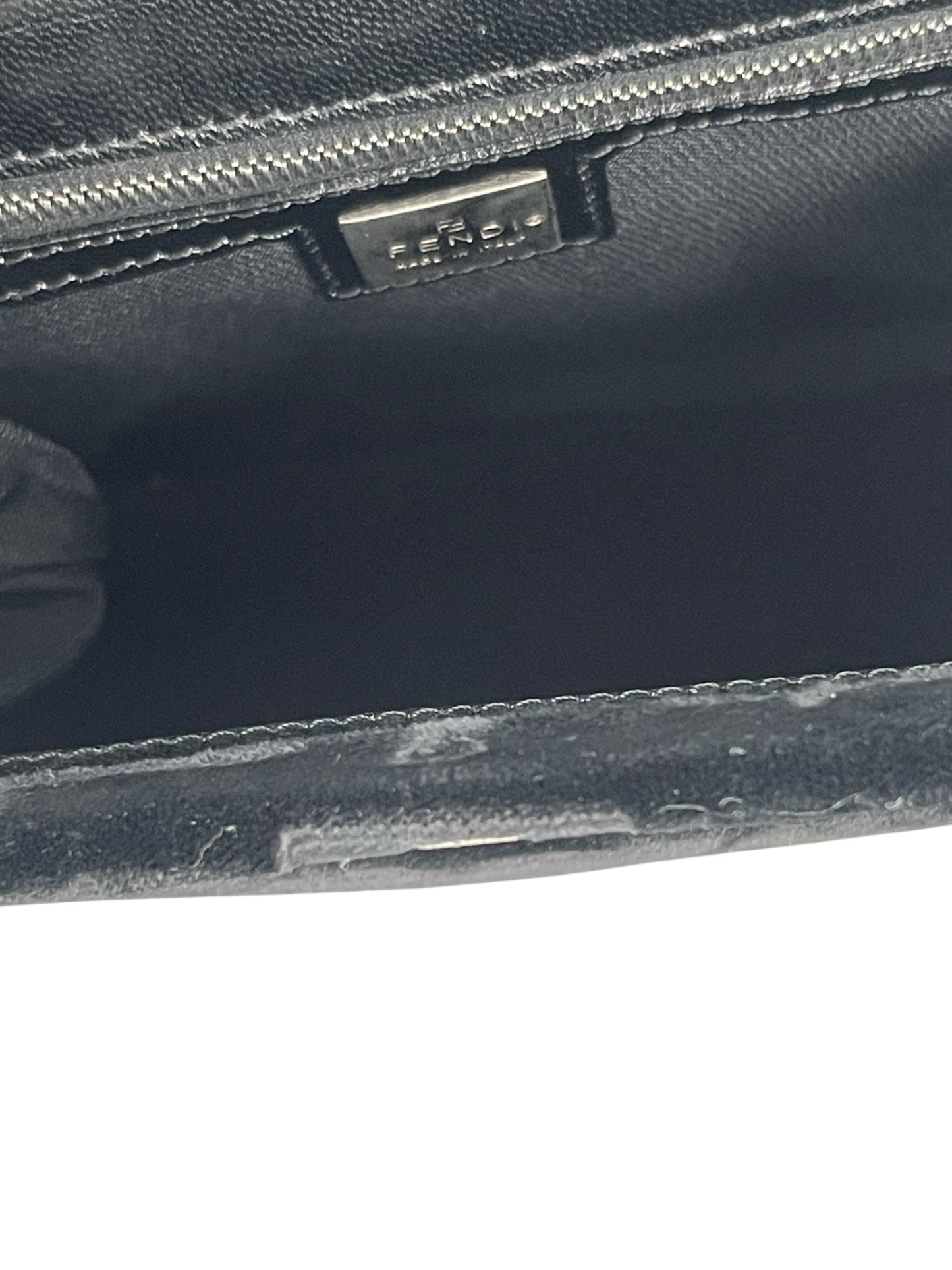 FENDI - Black Velvet Clasp Shoulder Bag