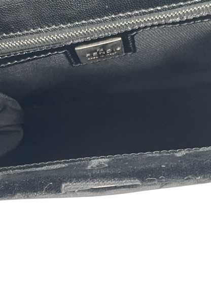 FENDI - Black Velvet Clasp Shoulder Bag
