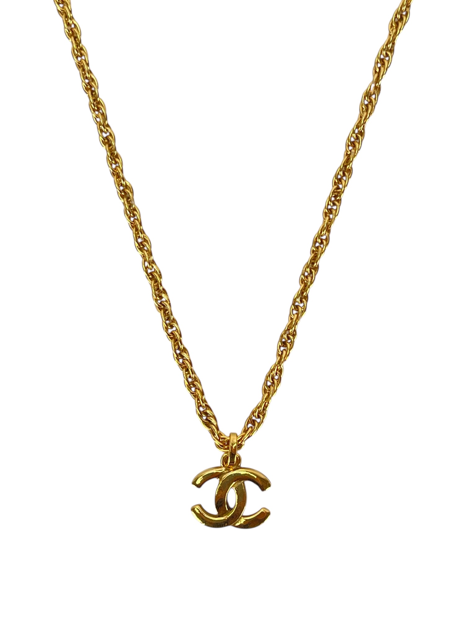 CHANEL - Gold-tone Coco Mark Metal Necklace