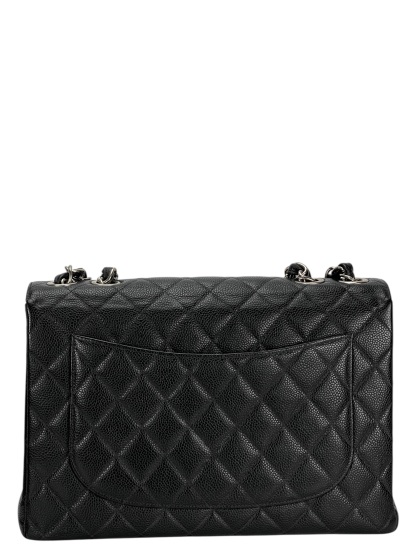 CHANEL - Black Caviar Jumbo 30 Flap Bag