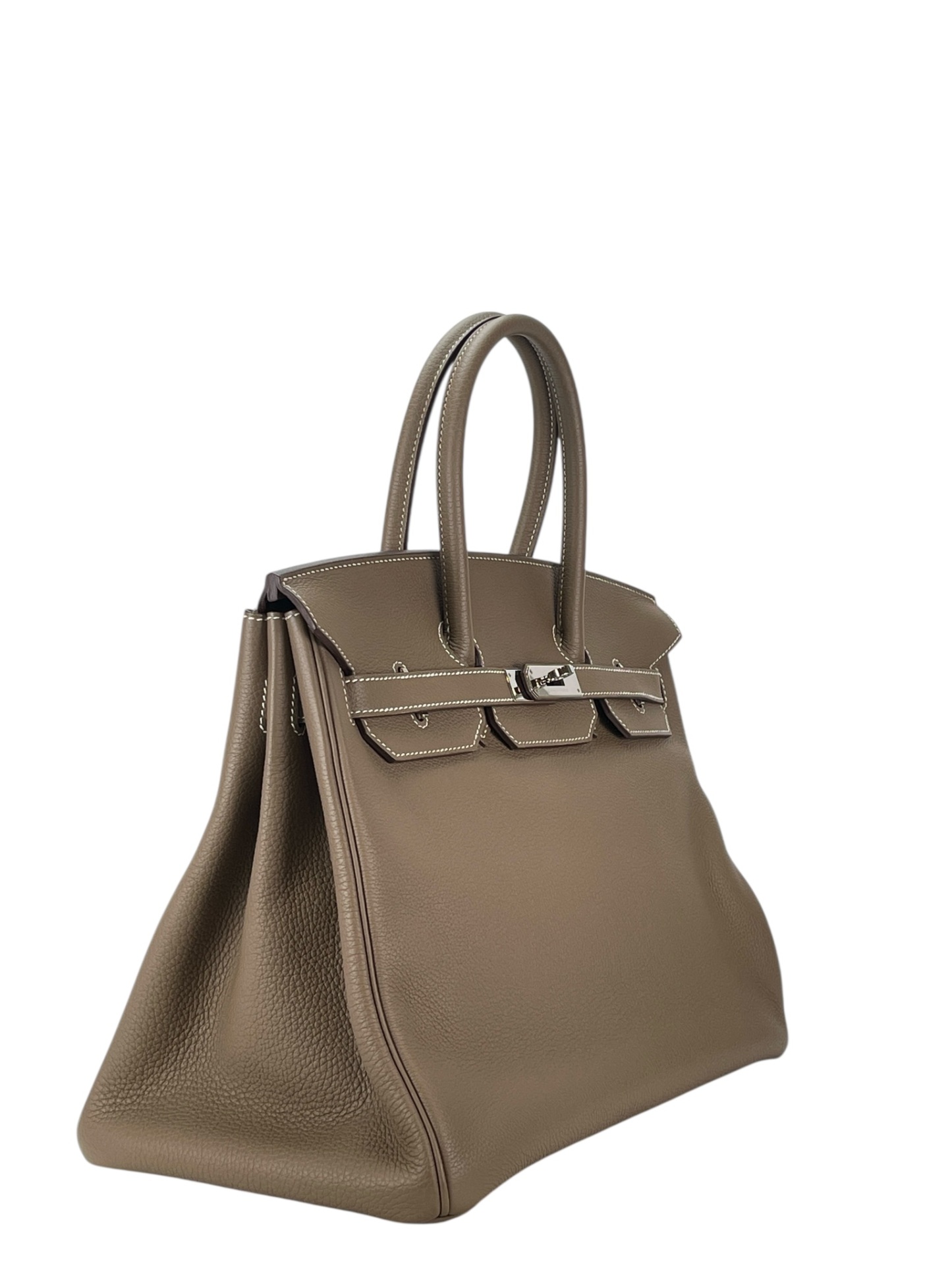 HERMES - Birkin 35 Etoupe Togo Palladium Hardware 