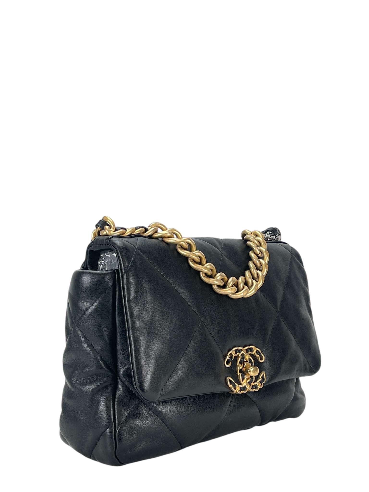 CHANEL - Medium 19 Bag Black Lambskin Handbag