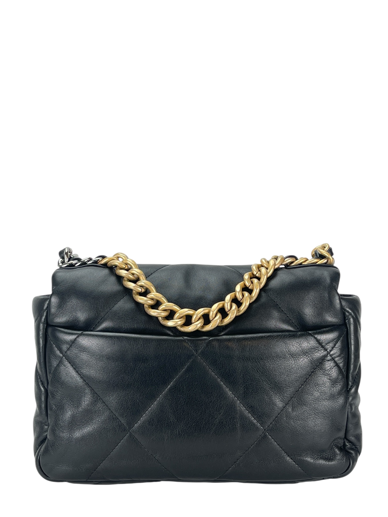 CHANEL - Medium 19 Bag Black Lambskin Handbag