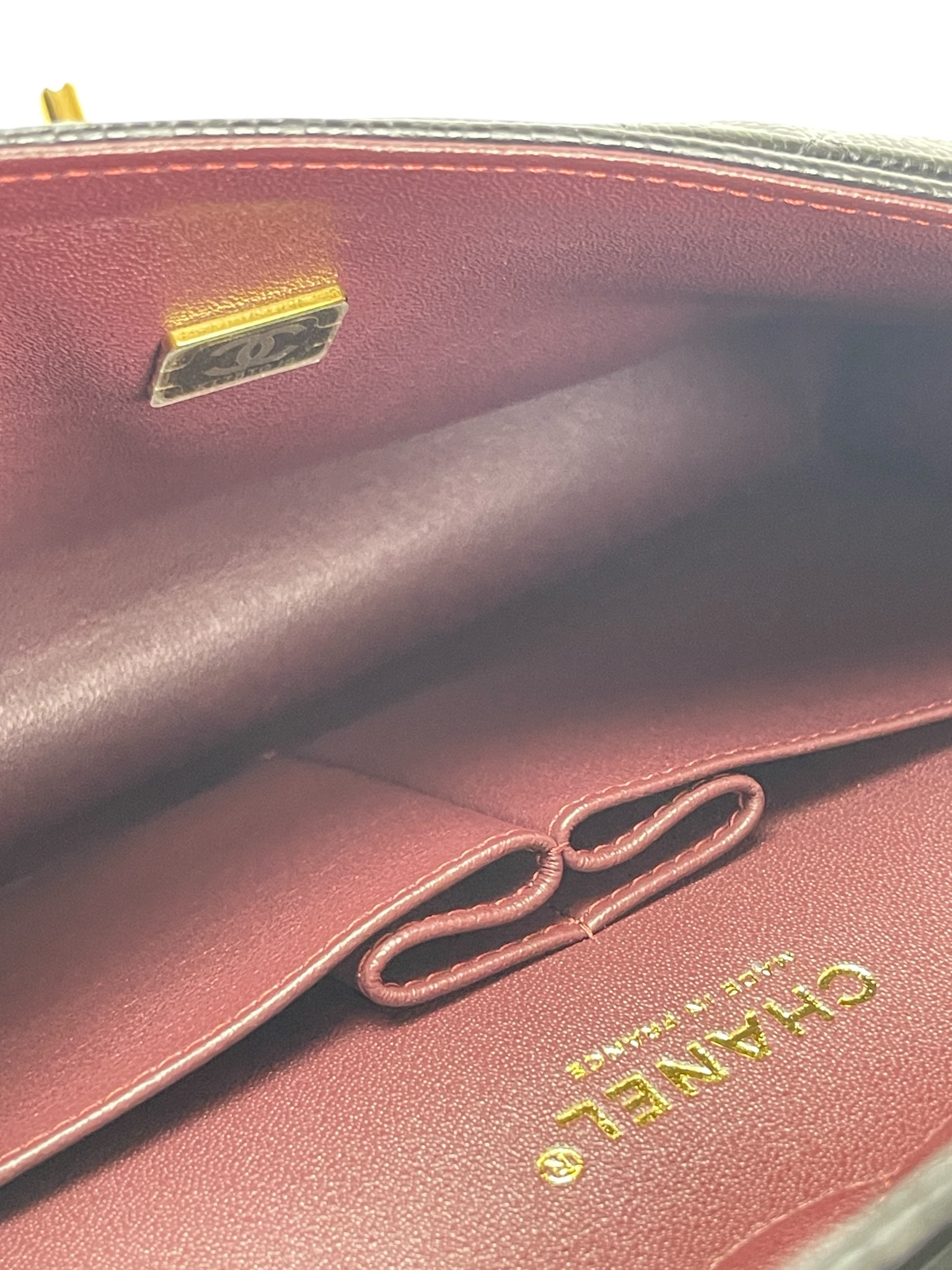 CHANEL - Medium Classic Double Flap Bag Black Caviar Gold Hardware (CF25)