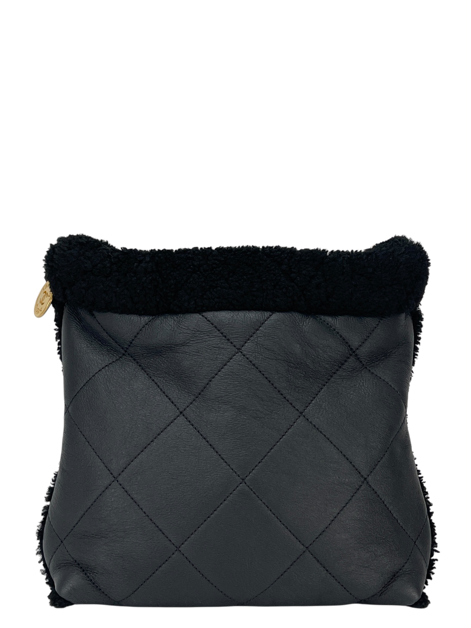 CHANEL - 22 Bag Black Lambskin Gold Hardware Small