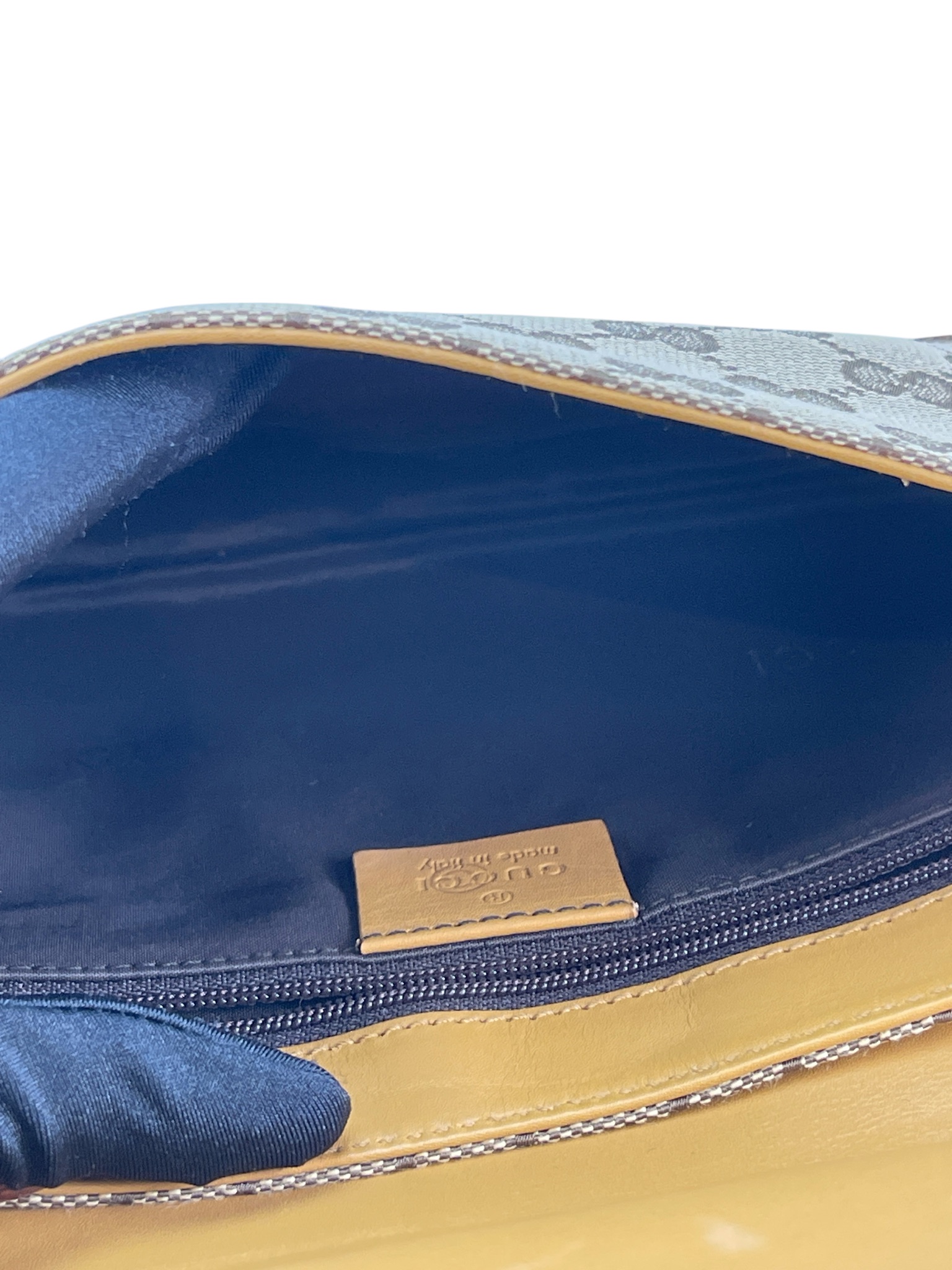 GUCCI - Beige Monogram Chain Crossbody Bag