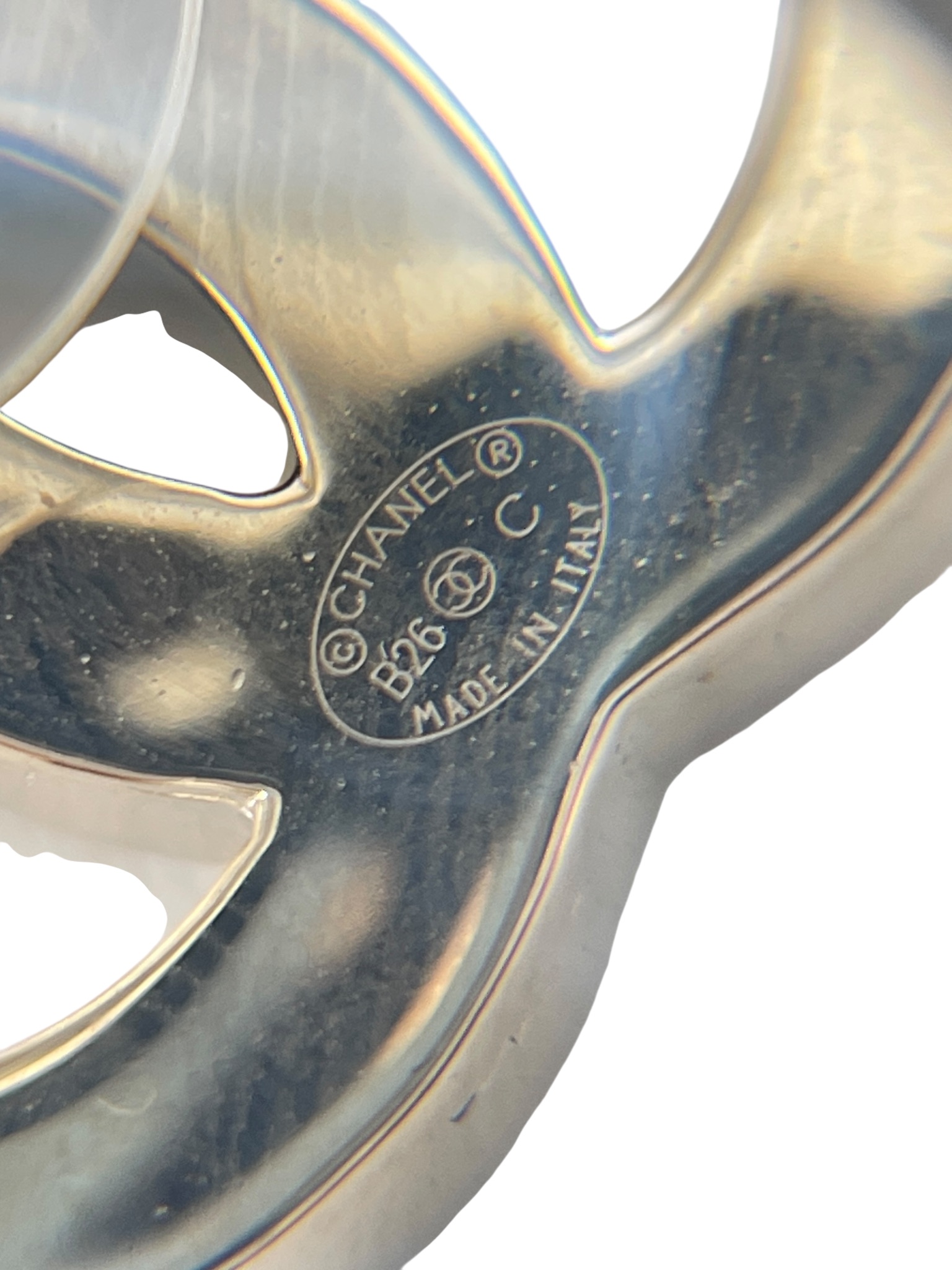 CHANEL - 26C Gold CC Crystal Denim Earrings