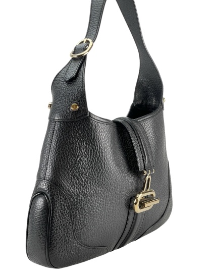 GUCCI - Black Calfskin Leather Shoulder Bag