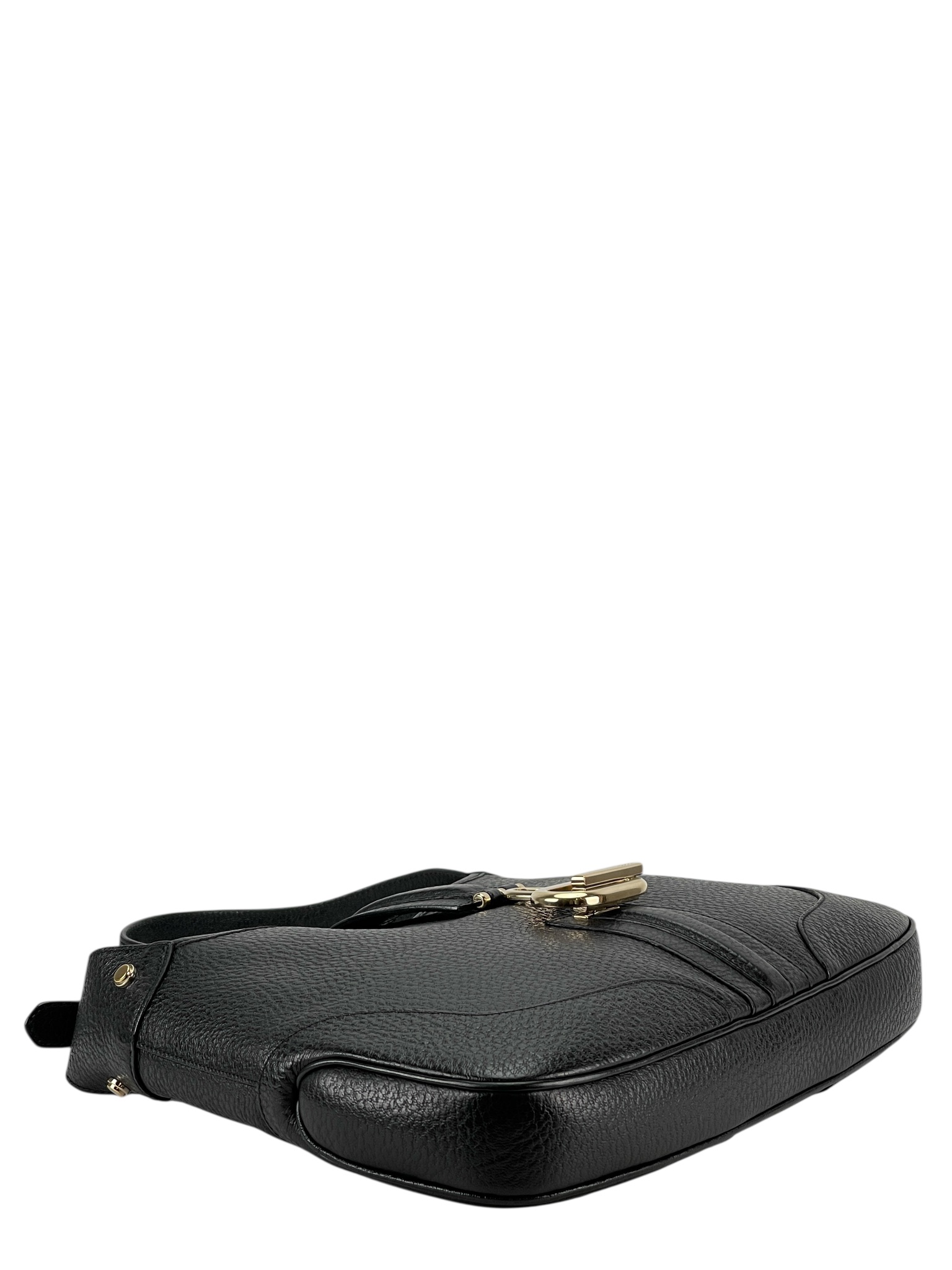 GUCCI - Black Calfskin Leather Shoulder Bag
