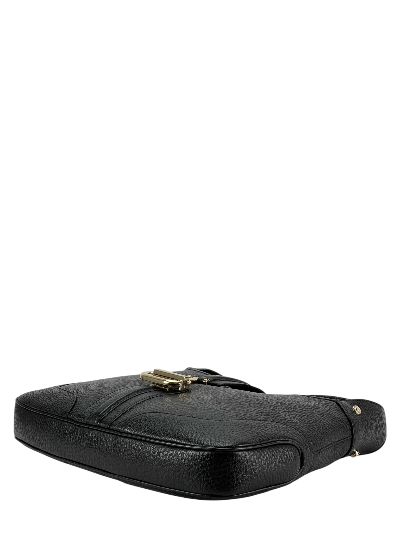 GUCCI - Black Calfskin Leather Shoulder Bag