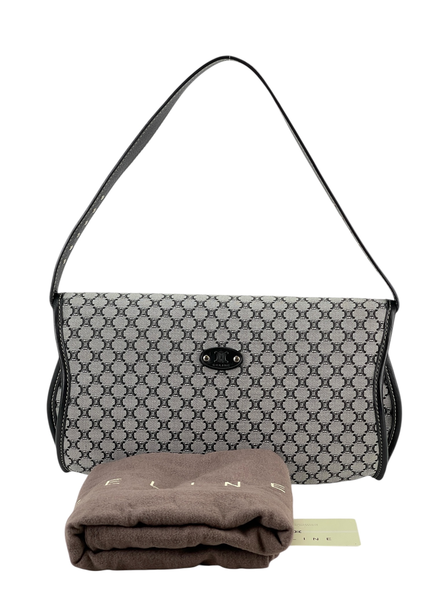 CELINE -  Macadam Canvas Shoulder Bag