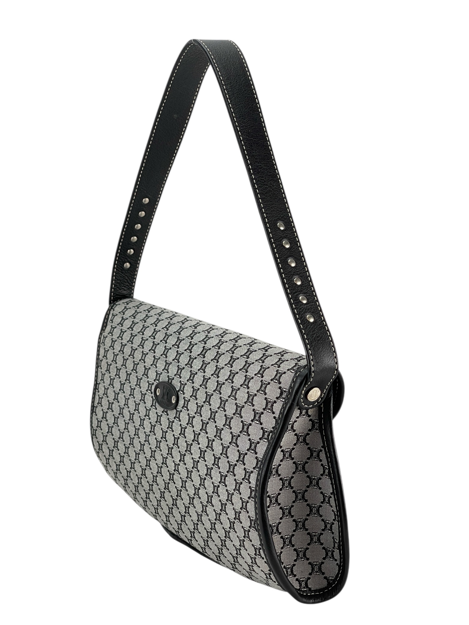 CELINE -  Macadam Canvas Shoulder Bag