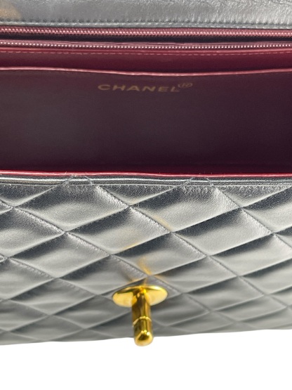 CHANEL - Black Lambskin Jumbo Flap Bag 34