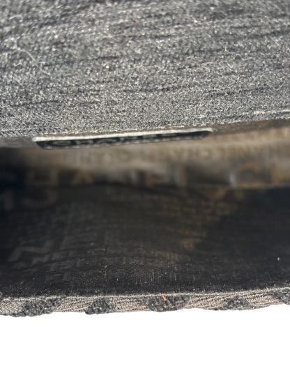 CHANEL - Black Cotton Chain Printed Medium Flap Bag Sliver Hardware