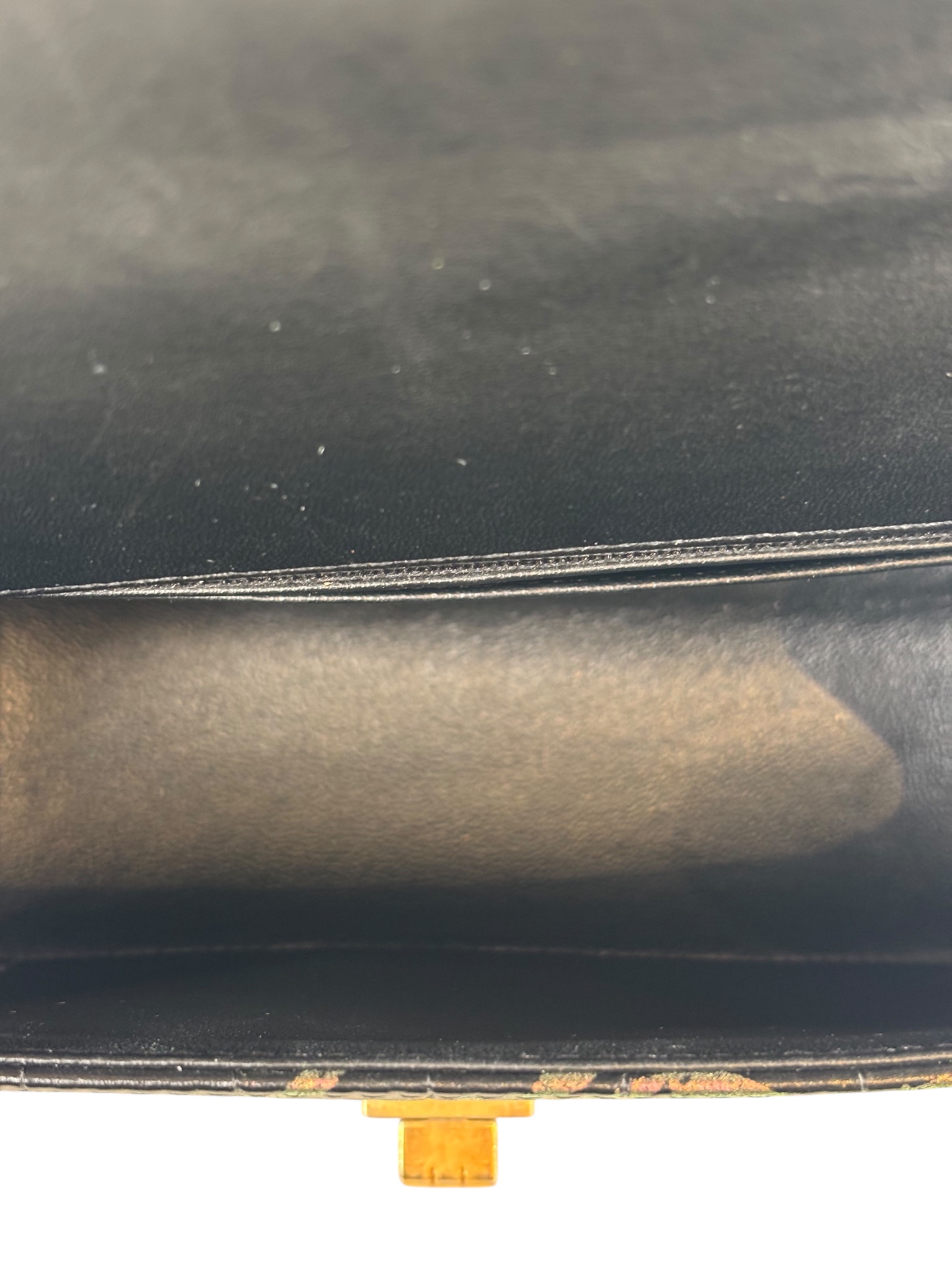 CHANEL - Black Calfskin 2.55 Reissue Croc Embossed Graffiti Print 224 Flap Bag