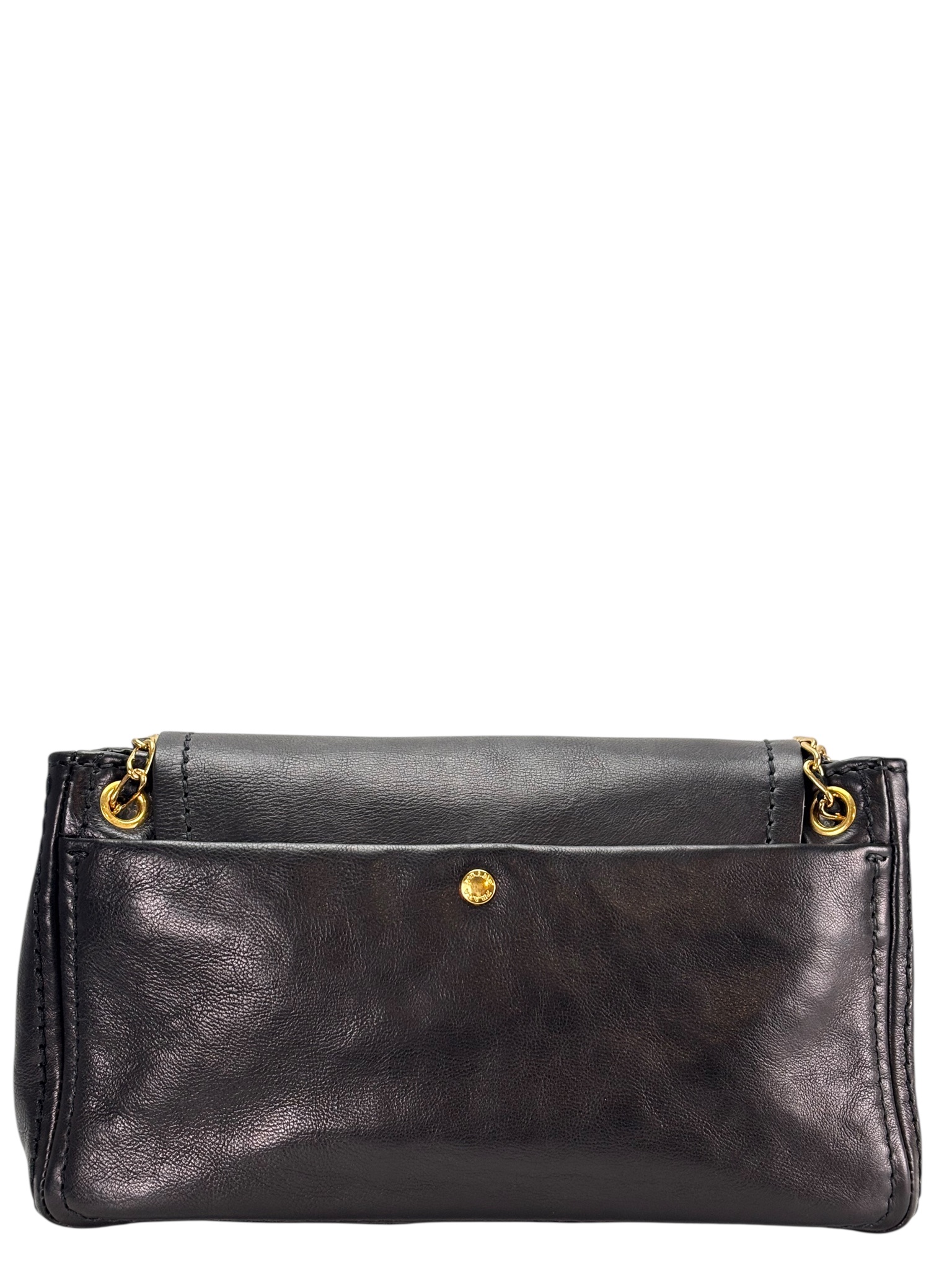 PRADA - Black Calfskin Sound Lock Crossbody bag