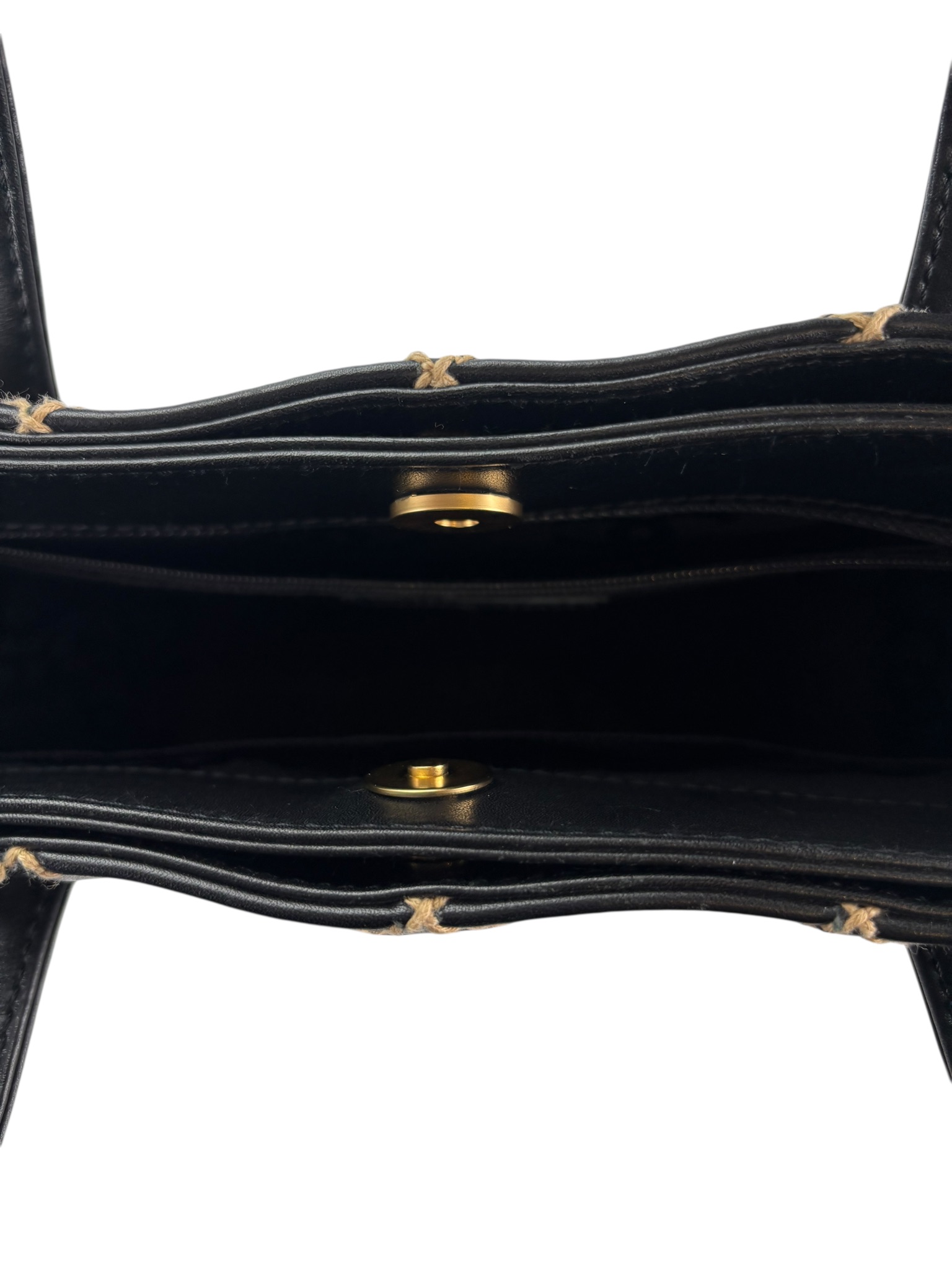 CHANEL - Black Calfskin Coco Mark Wild Stitch Matelasse Tote Bag 