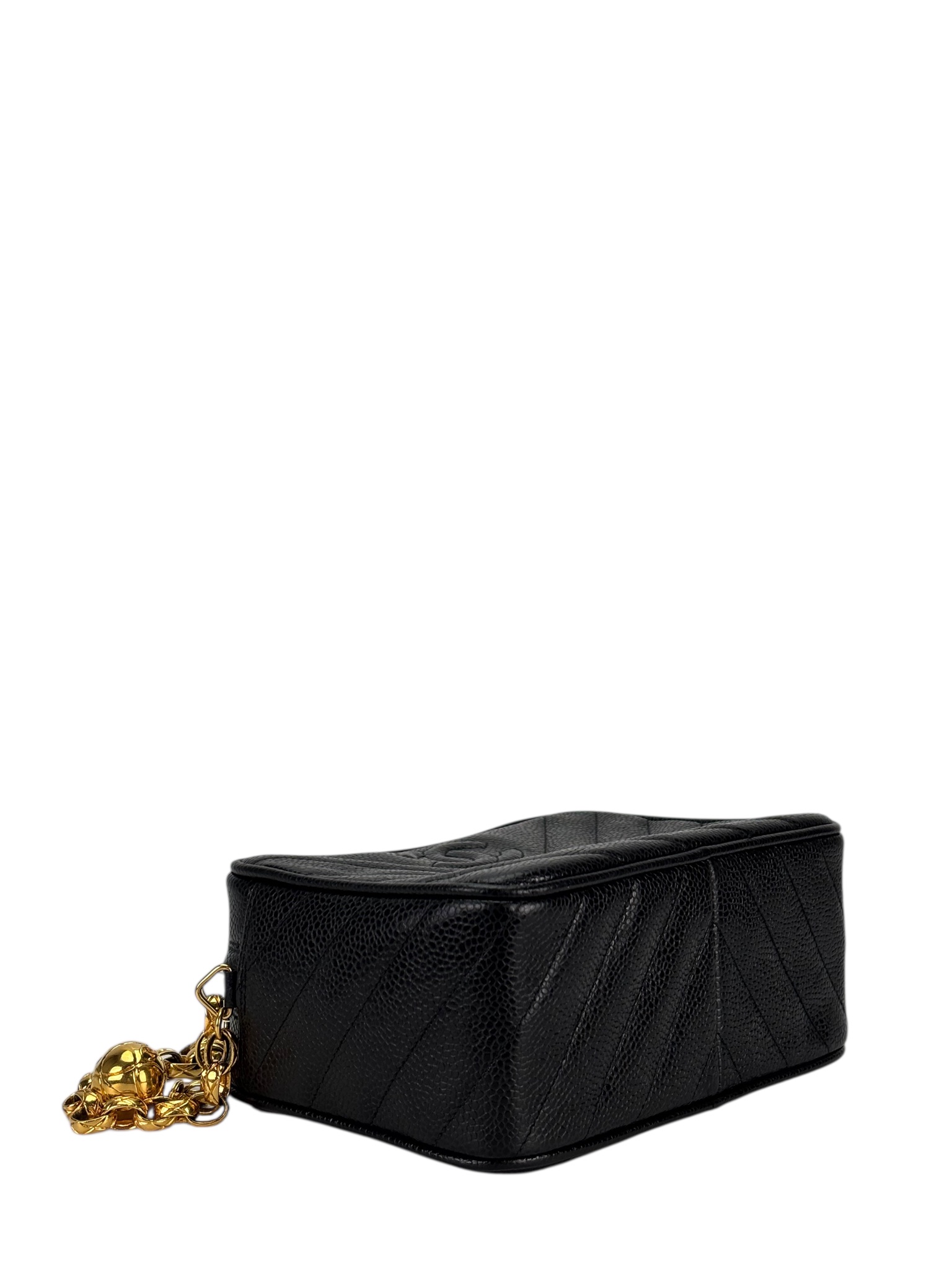 CHANEL - Black Caviar Coco Mark Camera Chain Shoulder Bag