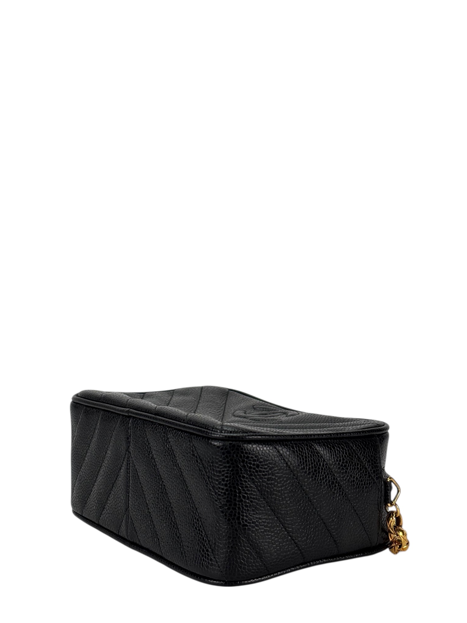 CHANEL - Black Caviar Coco Mark Camera Chain Shoulder Bag