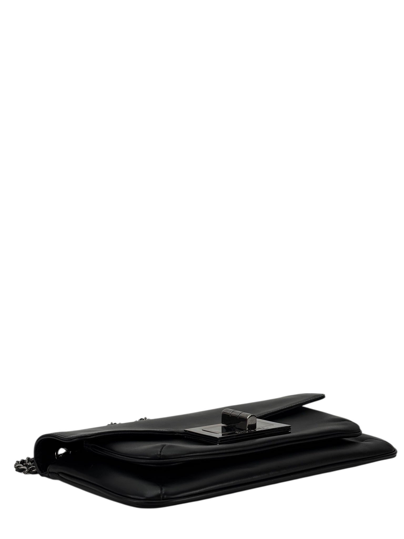 CHANEL - Black Calfskin Giant Reissue Flap Shoulder Bag