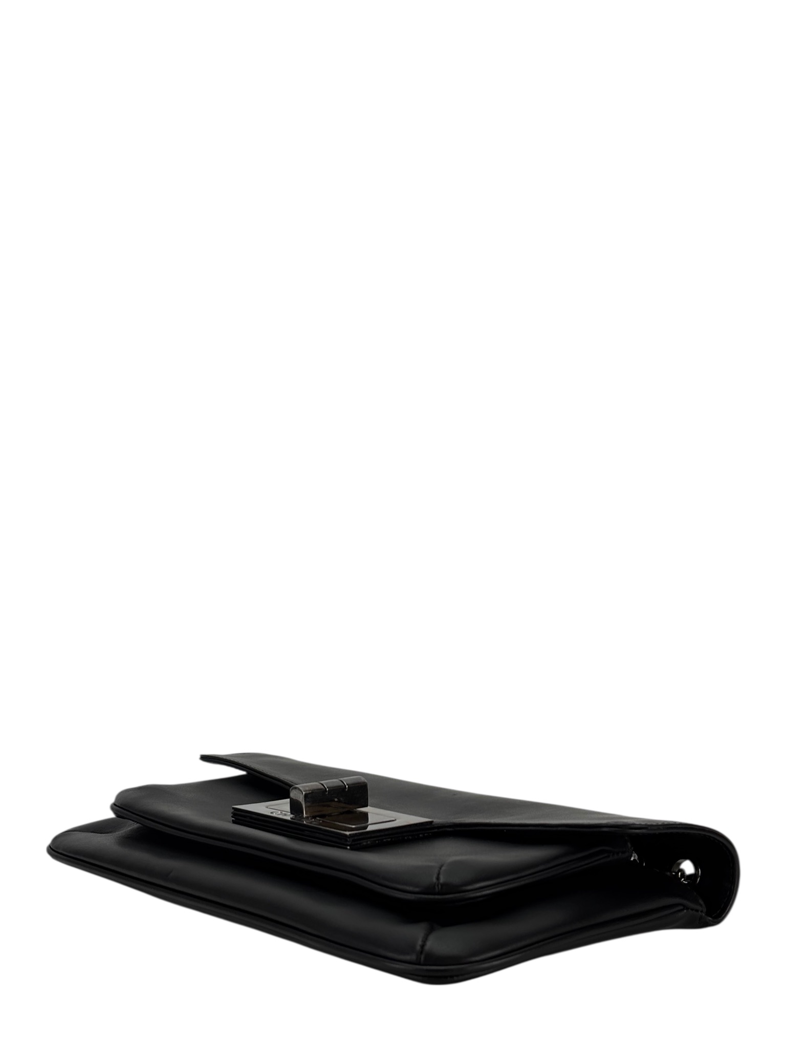 CHANEL - Black Calfskin Giant Reissue Flap Shoulder Bag