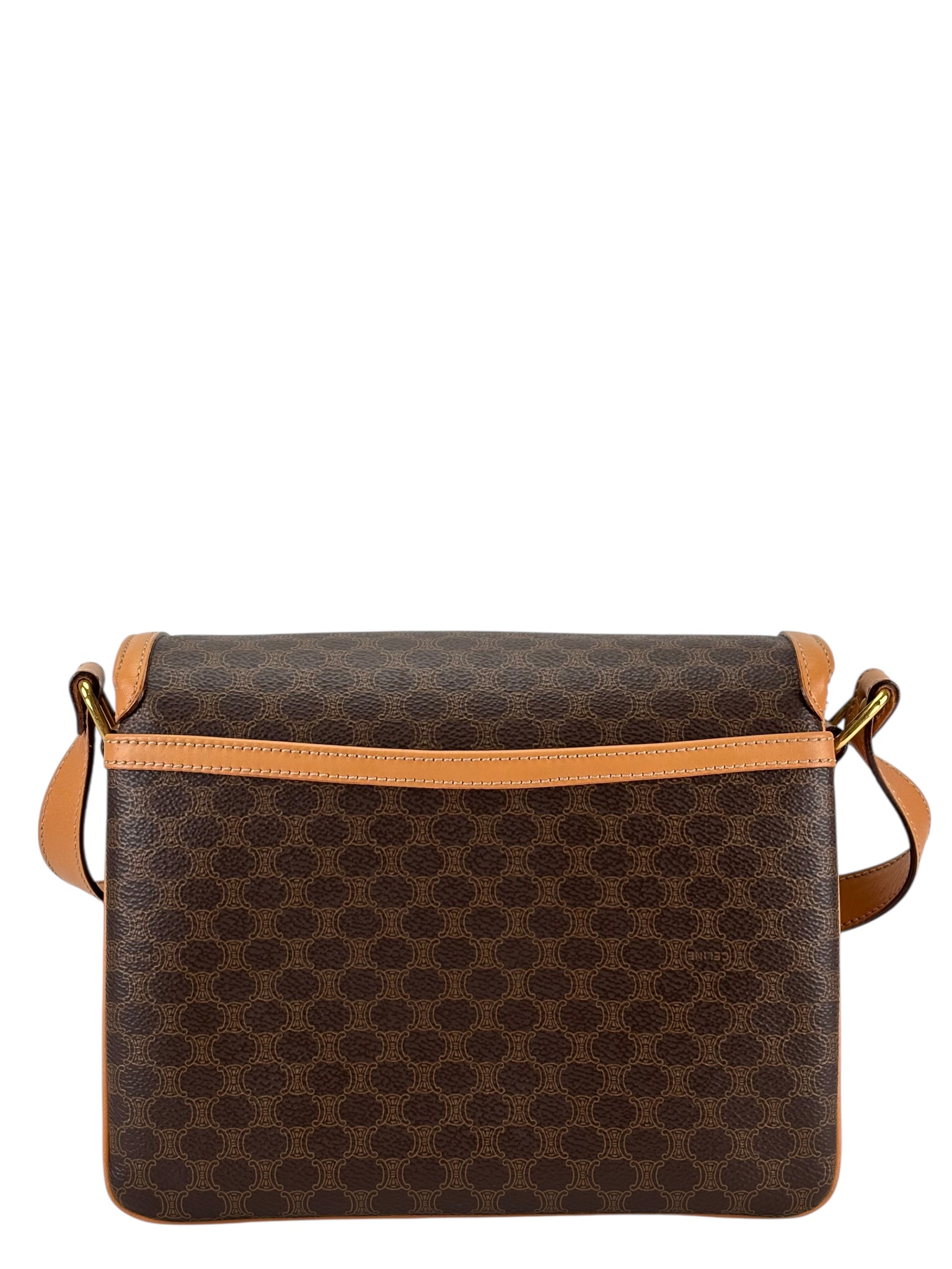 CELINE - Macadam PVC Shoulder Bag Brown