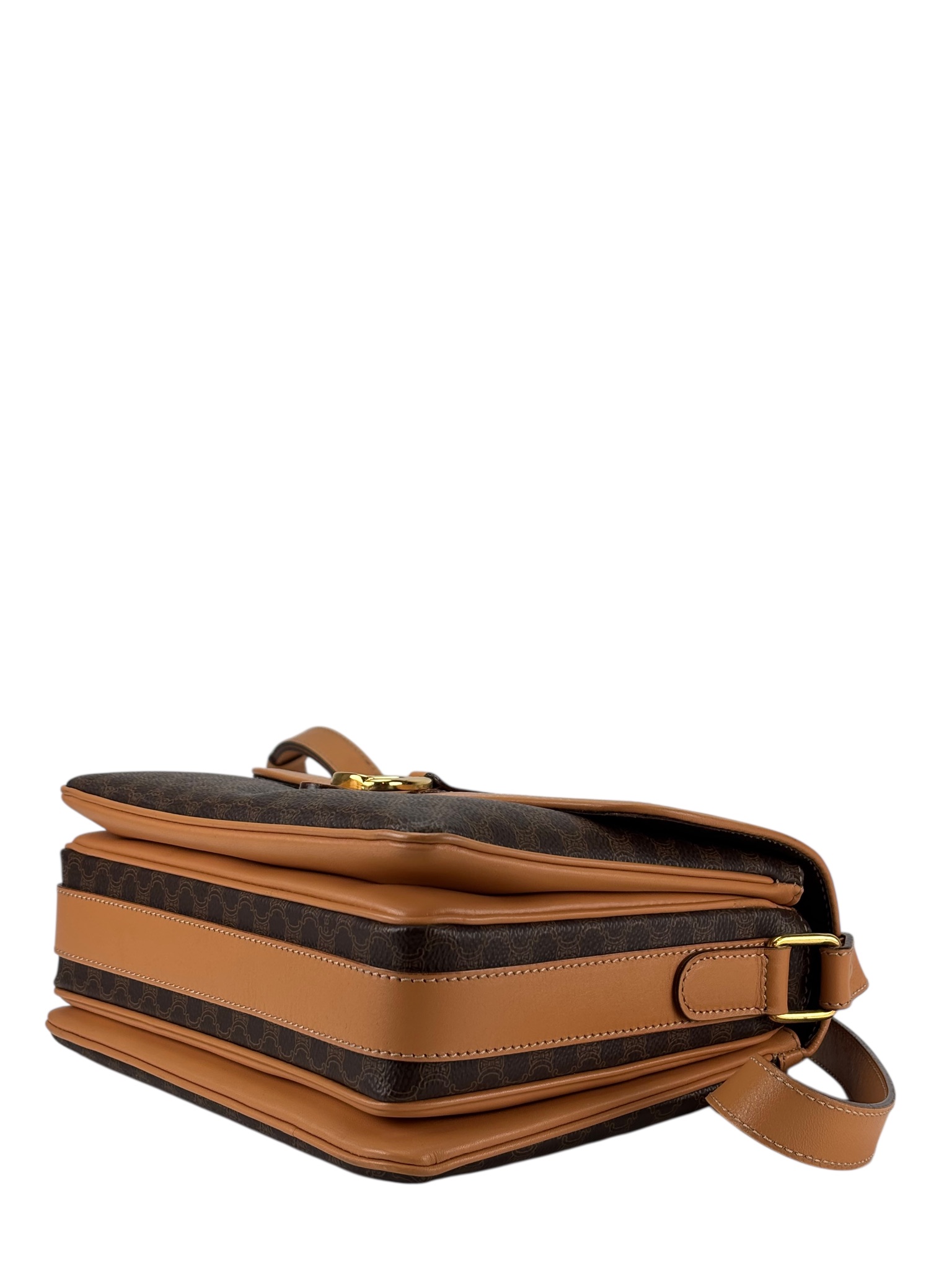 CELINE - Macadam PVC Shoulder Bag Brown