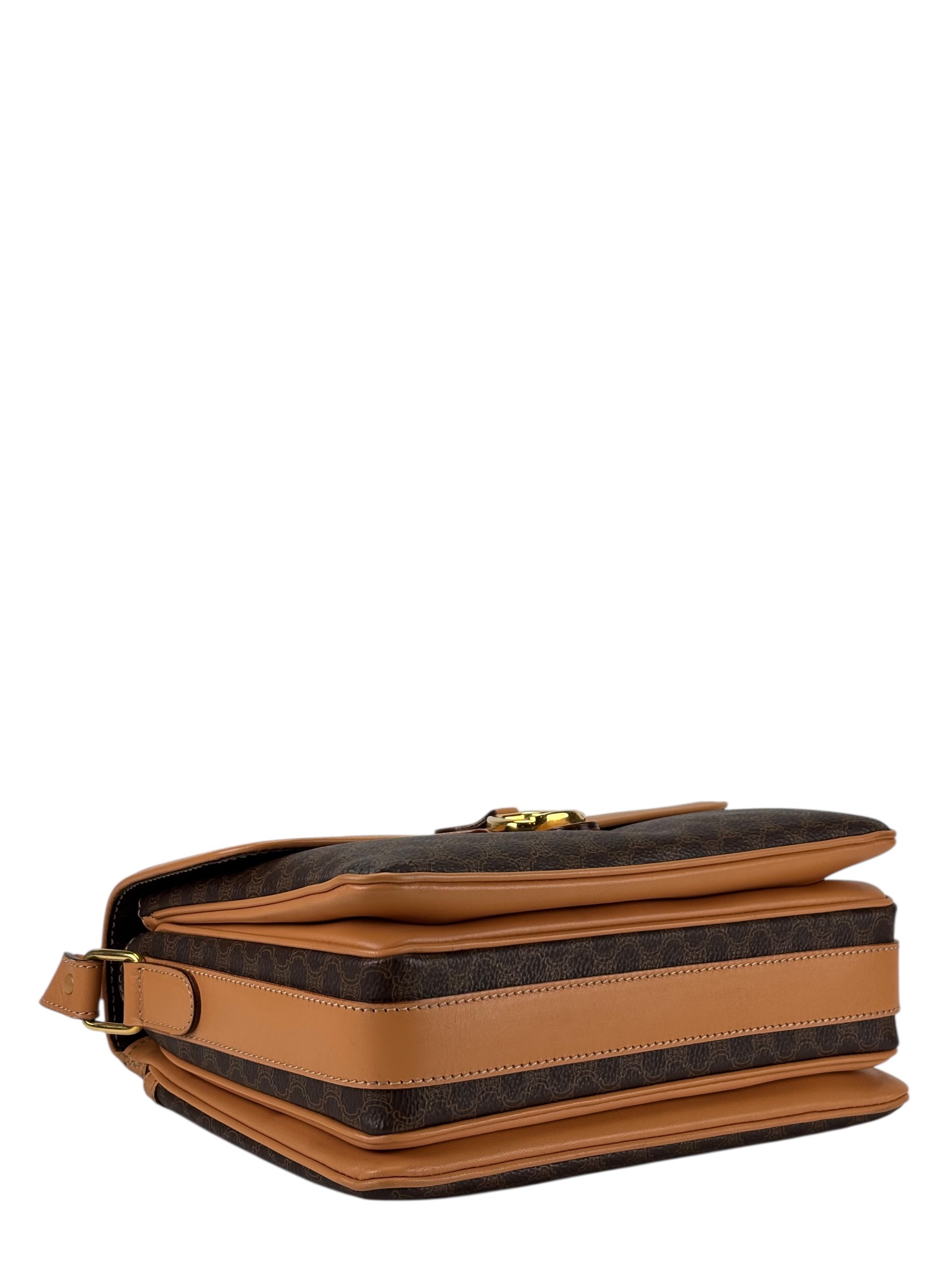 CELINE - Macadam PVC Shoulder Bag Brown