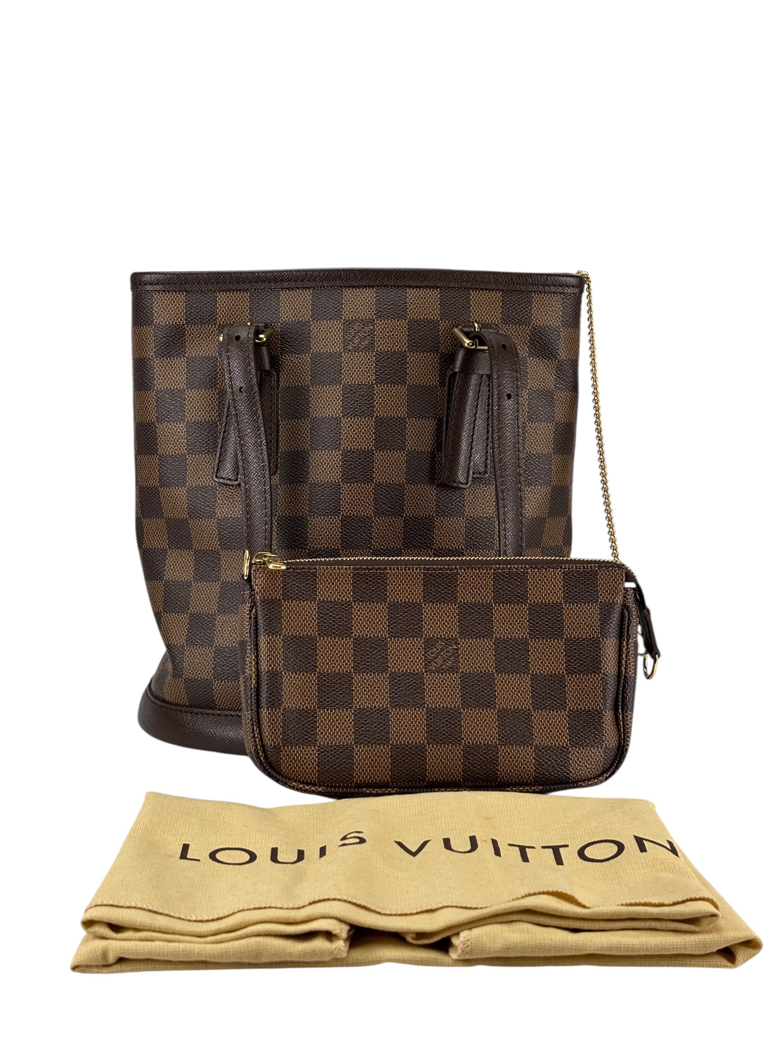 LOUIS VUITTON - Bucket PM Damier Ebene Canvas