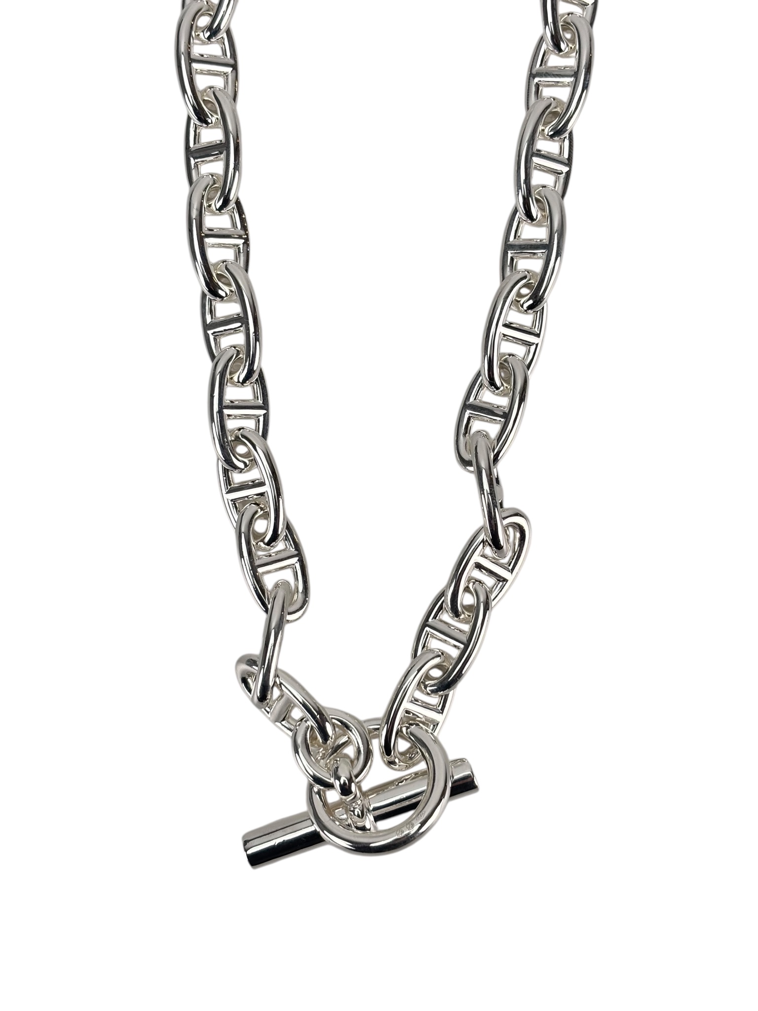 HERMES - Silver 925 Chaine Dancre Mantel Necklace – Camellia
