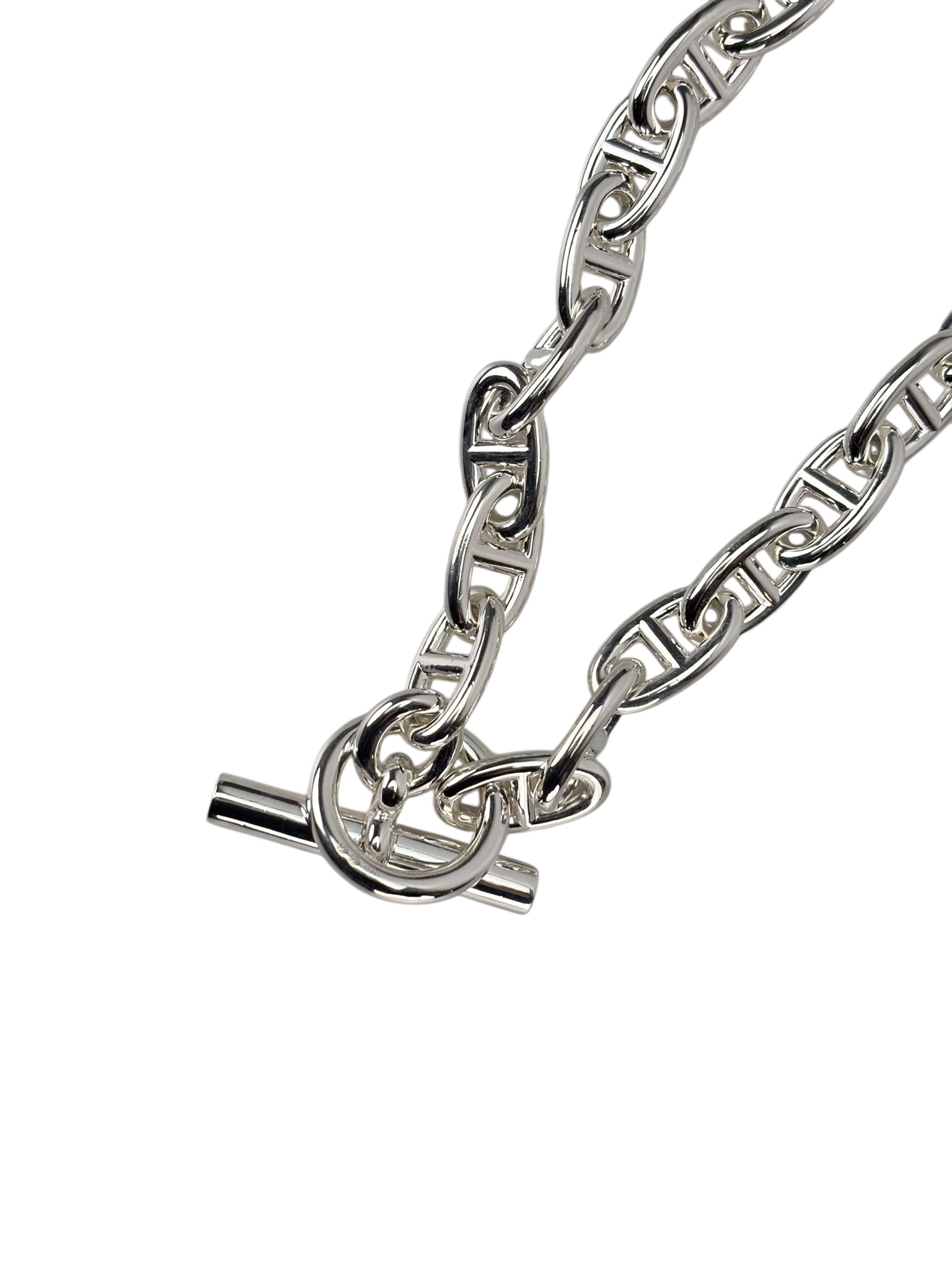 HERMES - Silver 925 Chaine Dancre Mantel Necklace – Camellia