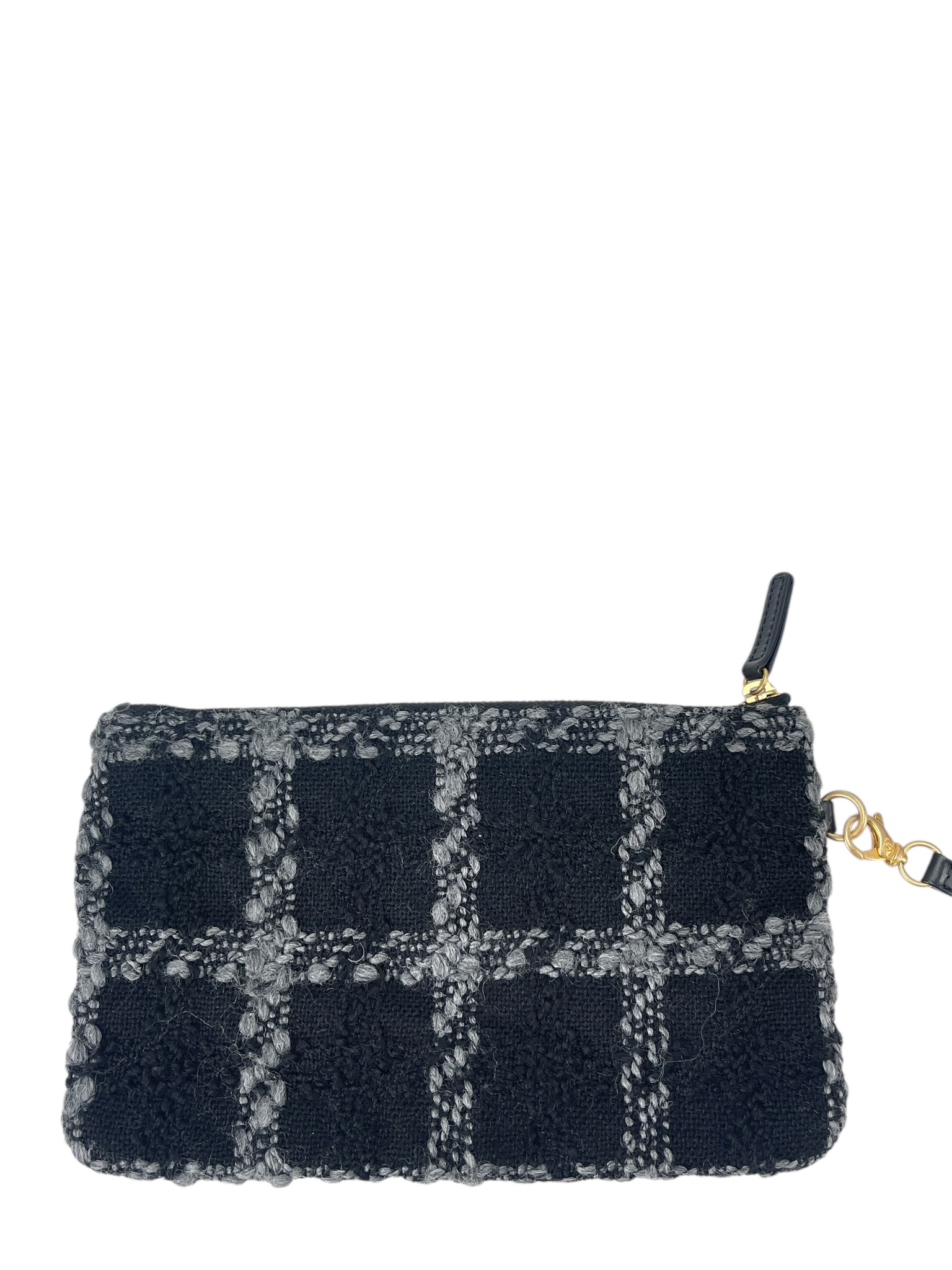 CHANEL - 22 Bag Black Tweed Gold Hardware Small