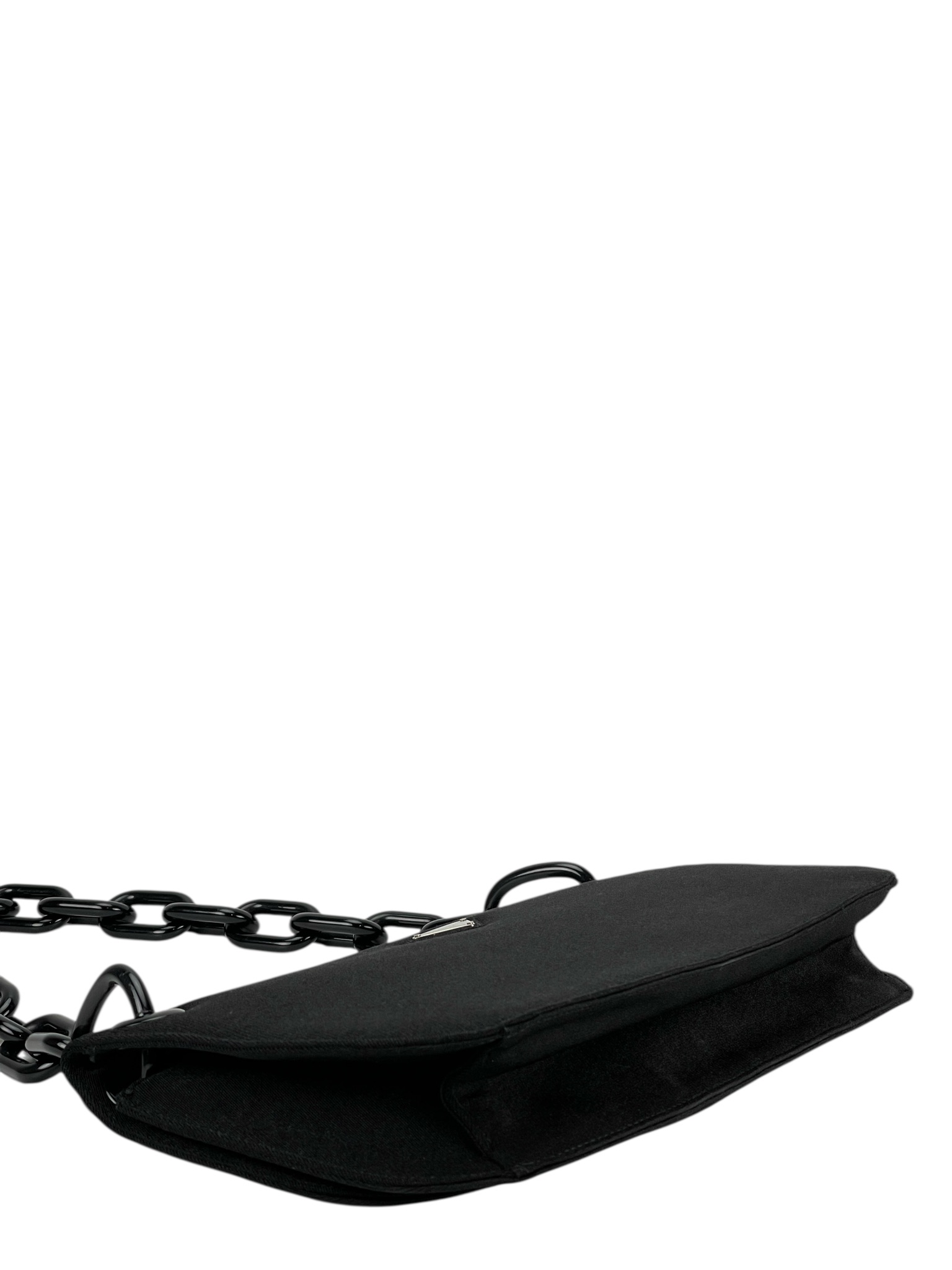 PRADA - Triangle Logo Chunky Chain Shoulder Bag