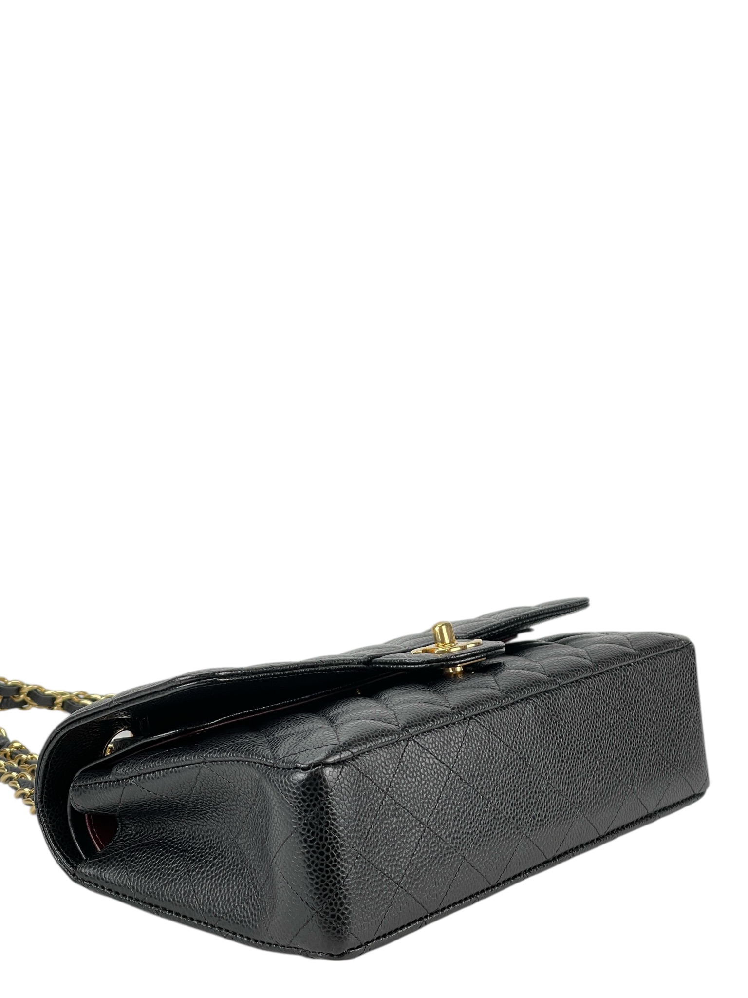 CHANEL - Medium Classic Double Flap Bag Black Caviar Gold Hardware (CF25)