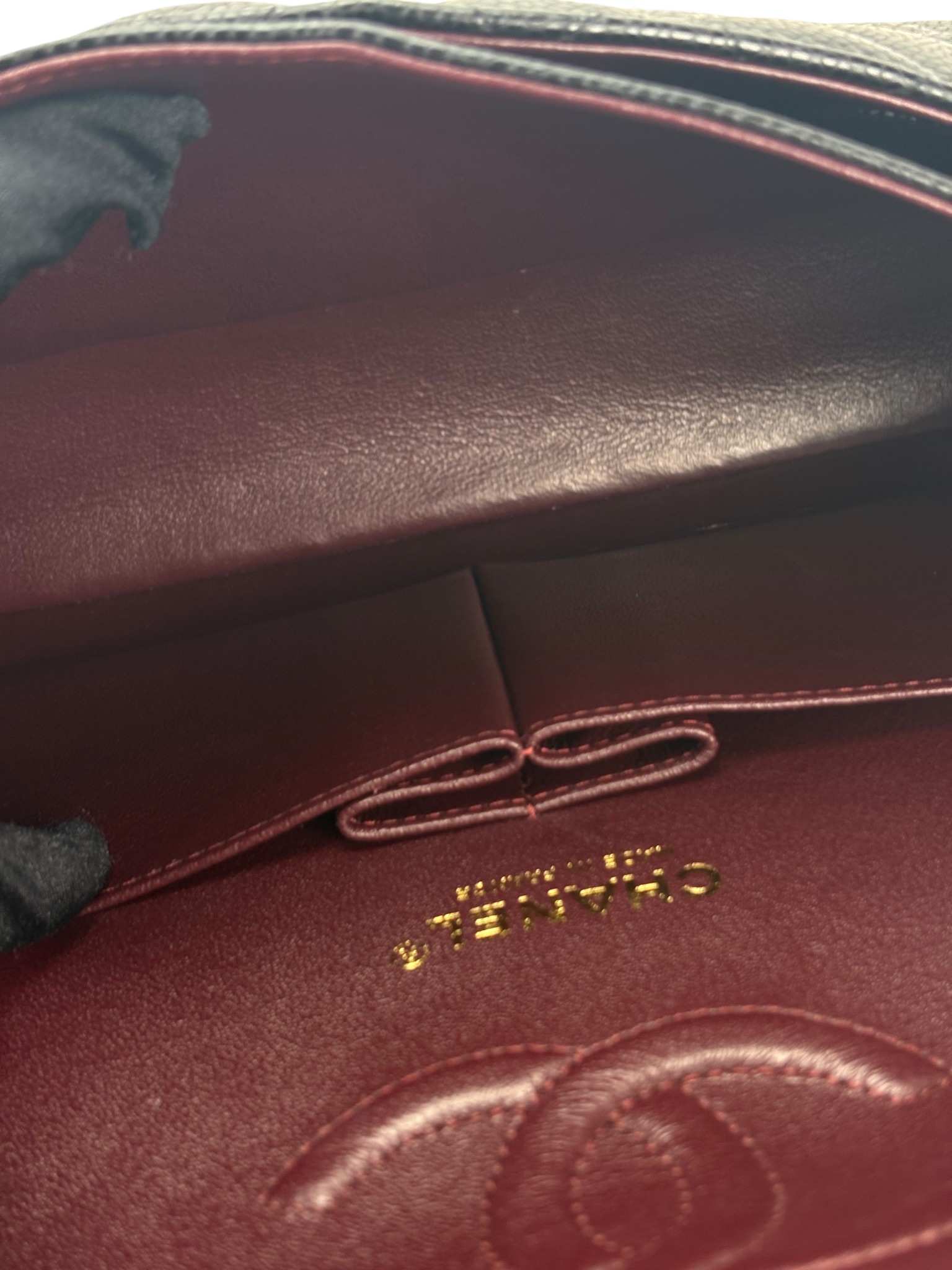 CHANEL - Medium Classic Double Flap Bag Black Caviar Gold Hardware (CF25) 