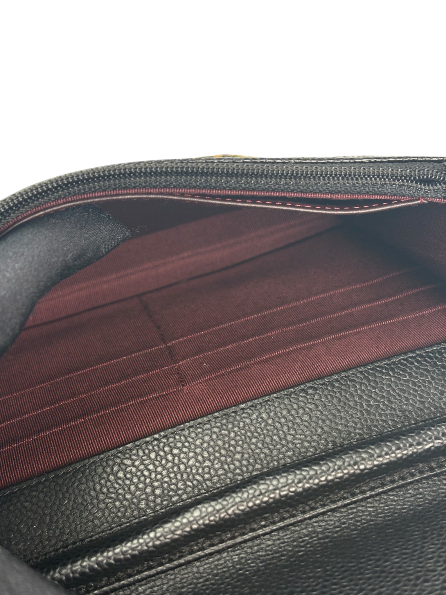 CHANEL - Black Caviar Wallet On Chain Gold-Tone Metal (WOC)