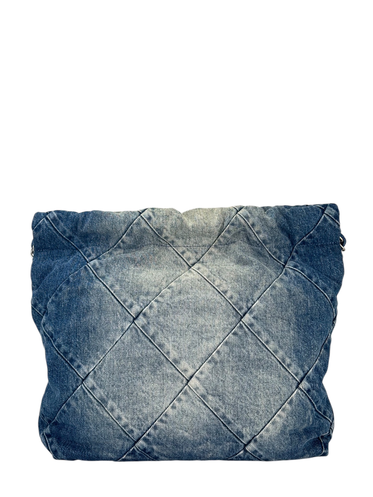 CHANEL - 22 Small Bag Denim Sliver Hardware