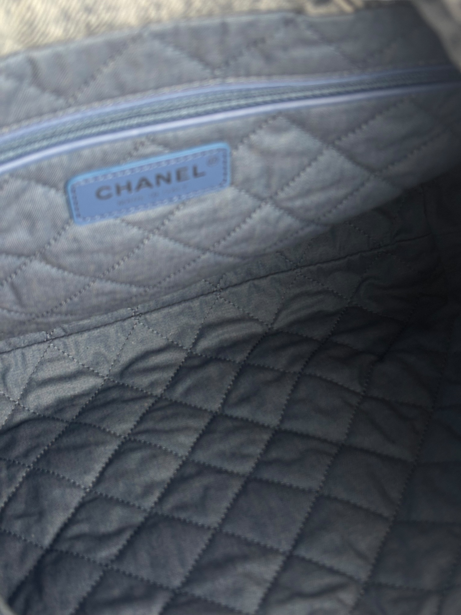 CHANEL - 22 Small Bag Denim Sliver Hardware