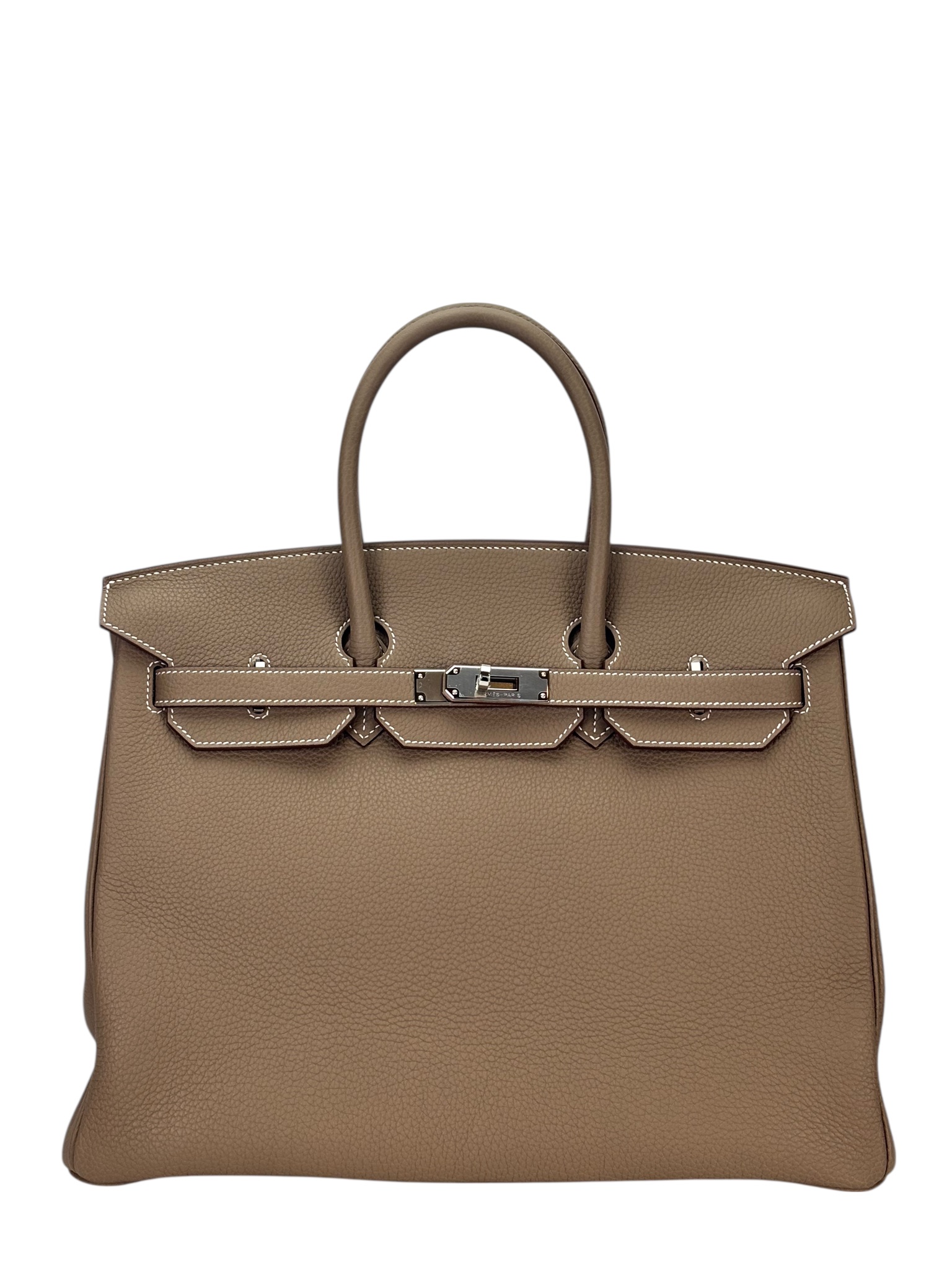 HERMES - Birkin 35 Etoupe Togo Palladium Hardware 