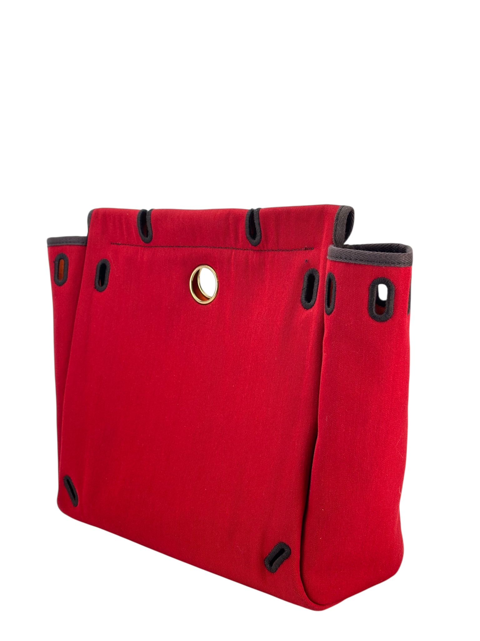 HERMES - Herbag Zip 31 (PM) Orange Red Airbag Addo Backpack Gold Hardware