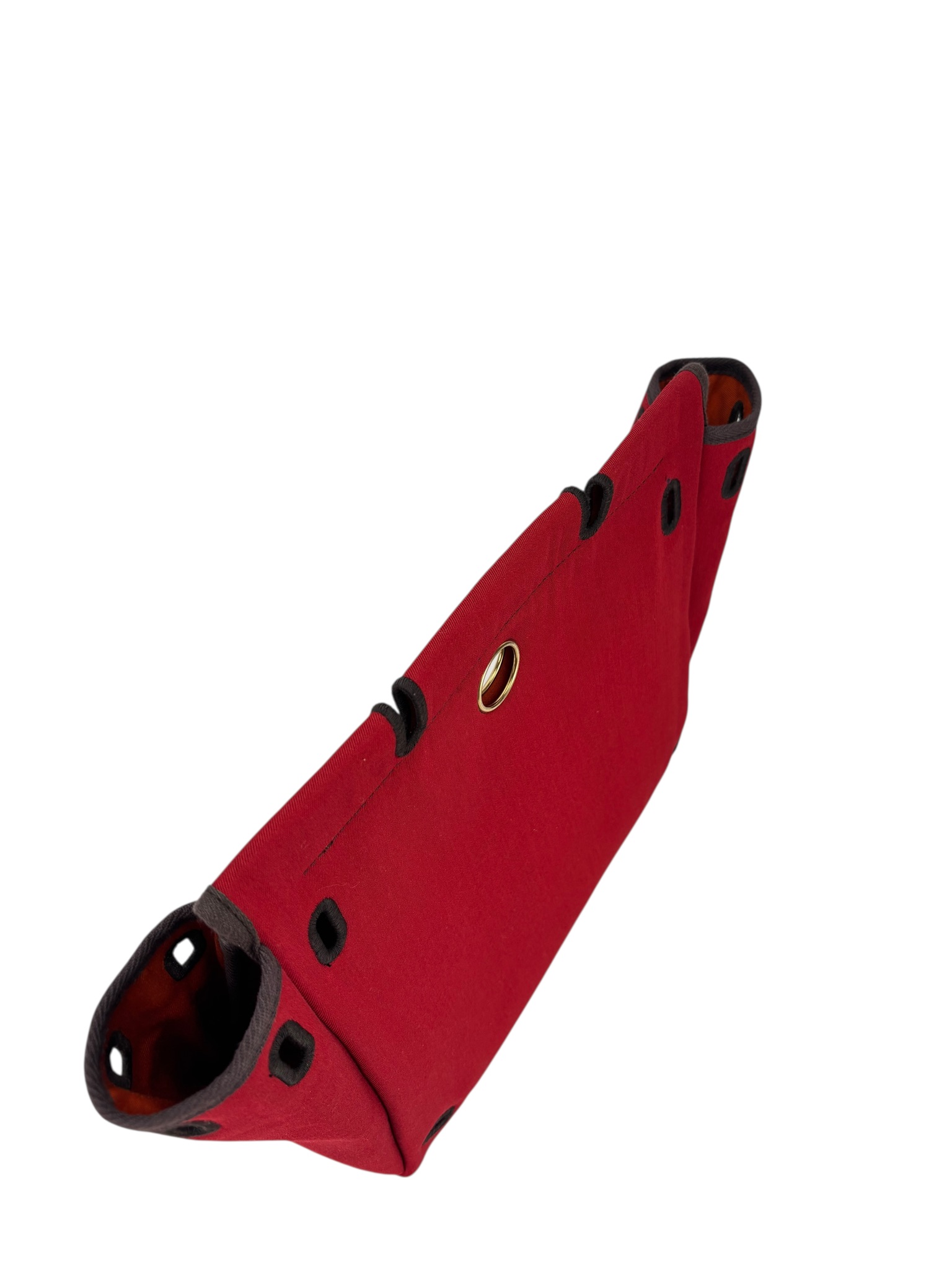 HERMES - Herbag Zip 31 (PM) Orange Red Airbag Addo Backpack Gold Hardware