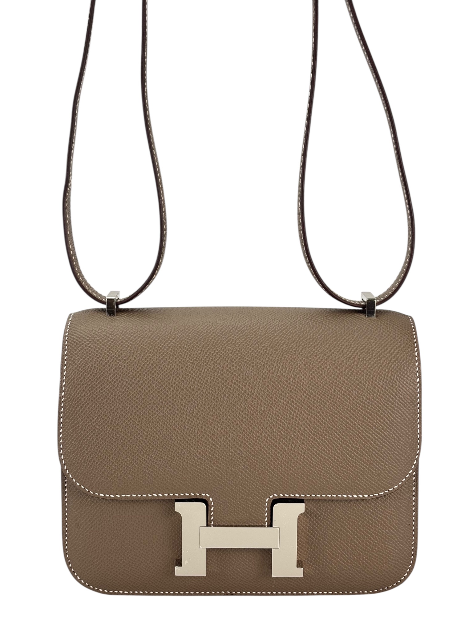 HERMES - Constance 19 Etoupe Epsom Permabrass Gold Hardware