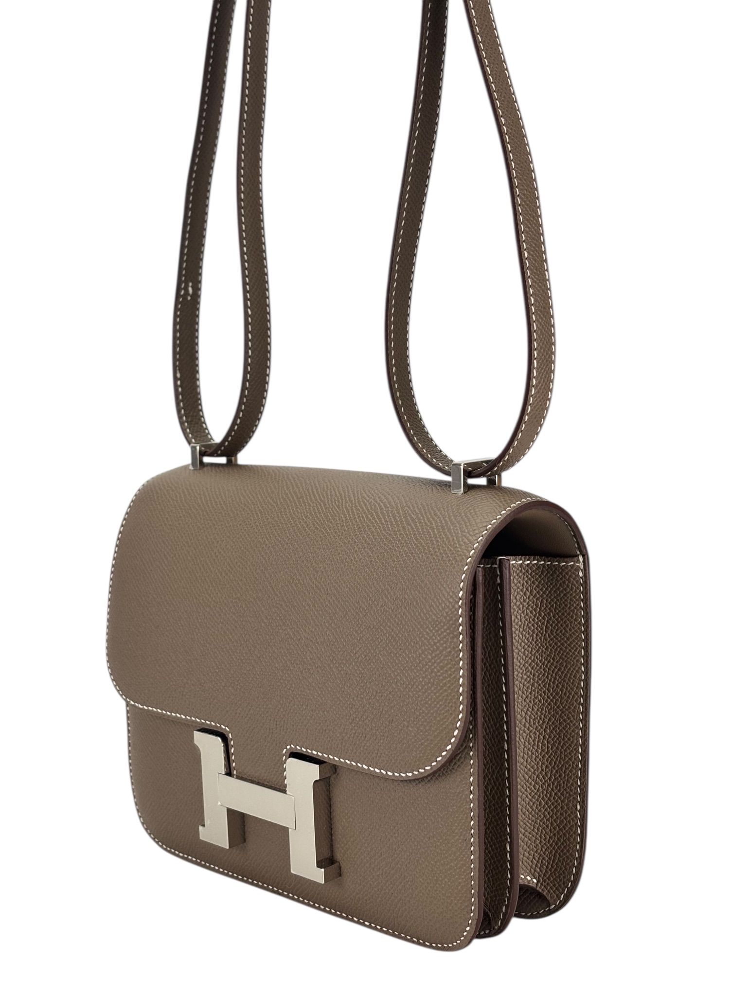 HERMES - Constance 19 Etoupe Epsom Permabrass Gold Hardware