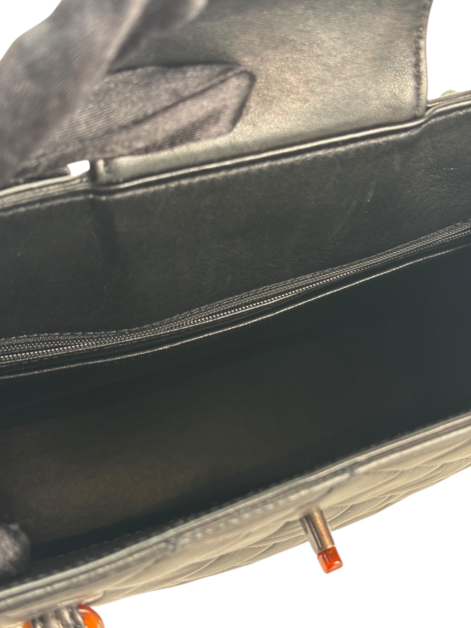 CHANEL - Black Lambskin Tortoise Chain Tote Bag