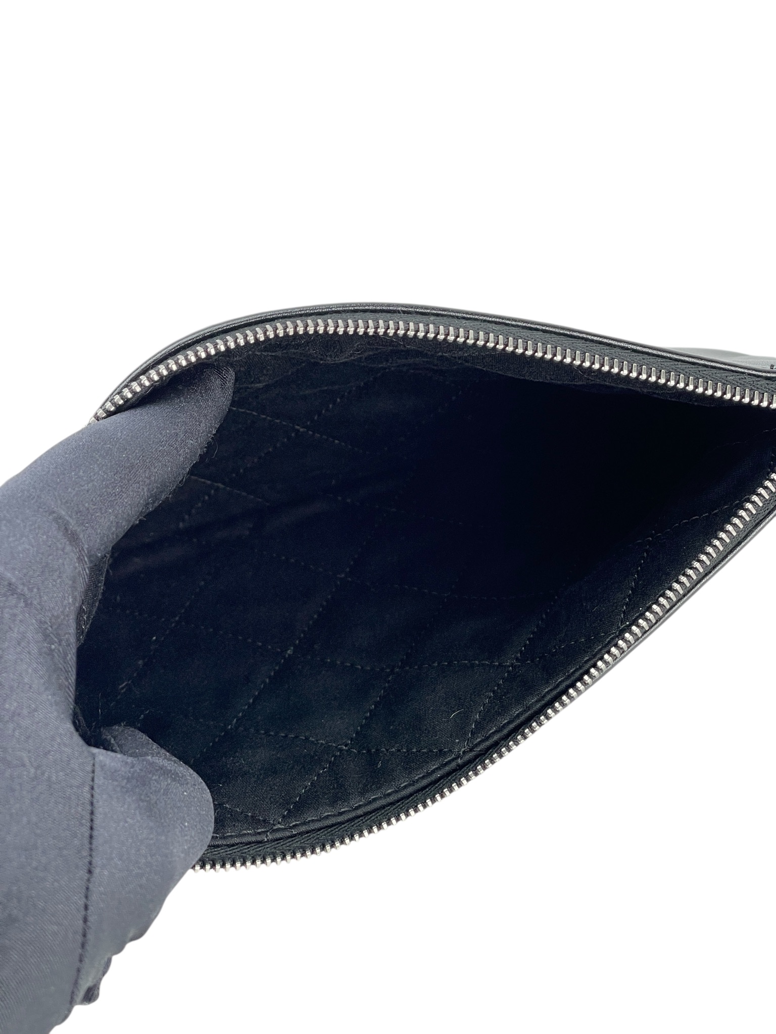 CHANEL - Small 22 Bag Black Calfskin Silver Hardware