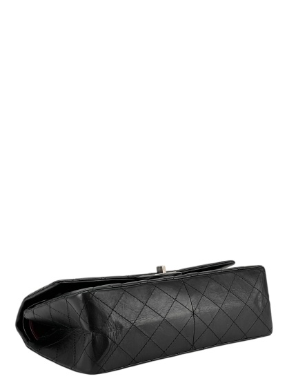 CHANEL - 2.55 Reissue 227 Flap Black Calfskin Quilted Ruthenium Hardware